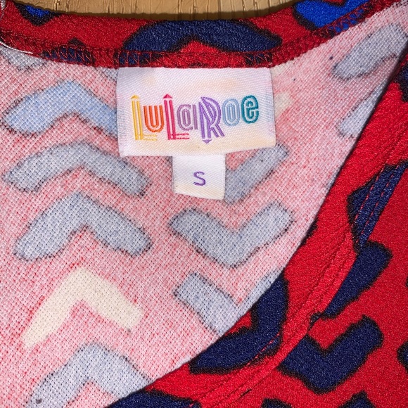 WOMEN'S LULAROE RED NAVY BLUE Dress / Size S - Picture 2 of 5